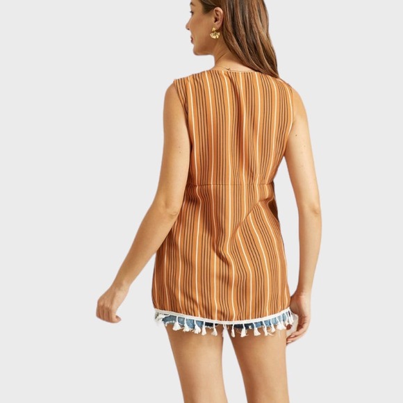 Bohemian Maternity Nursing top Tassel Detail - Picture 4 of 8